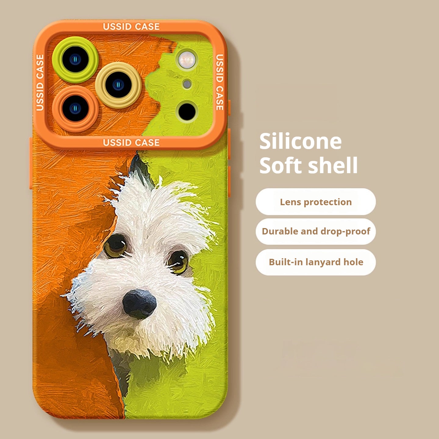 Plush puppy Apple phone case