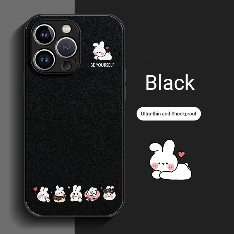 Skin-textured bunny donut iPhone case