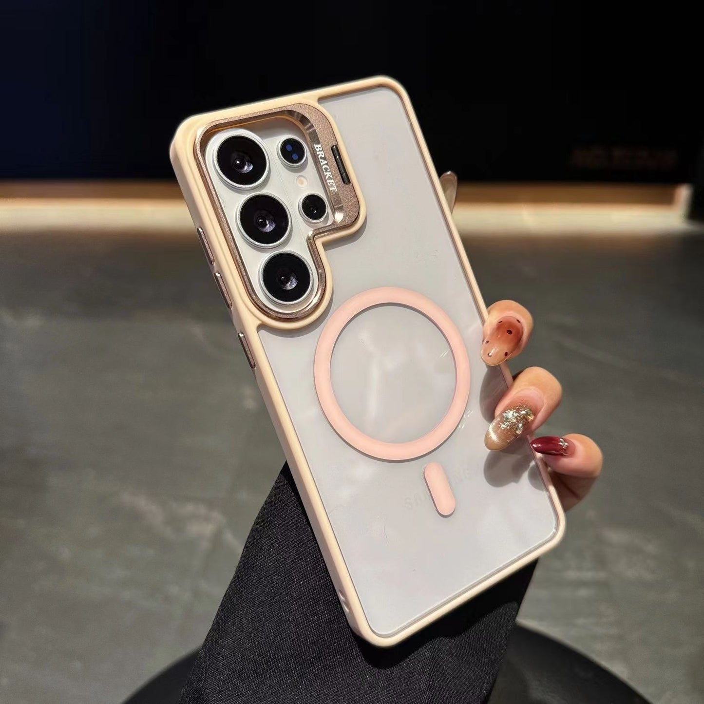 Metal Stand Magnetic Acrylic Samsung Phone Case