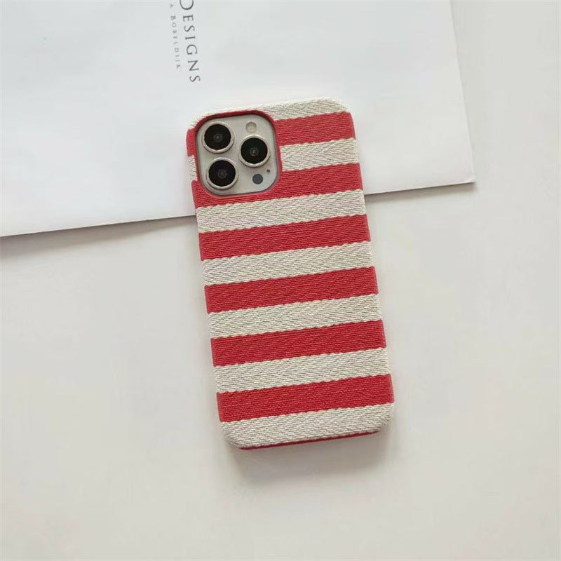 Simple fabric half-coverage Apple phone case