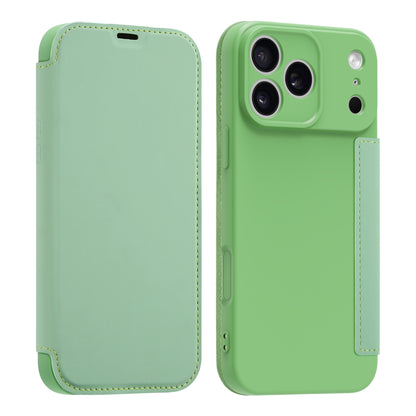 Flip solid color leather Apple phone case