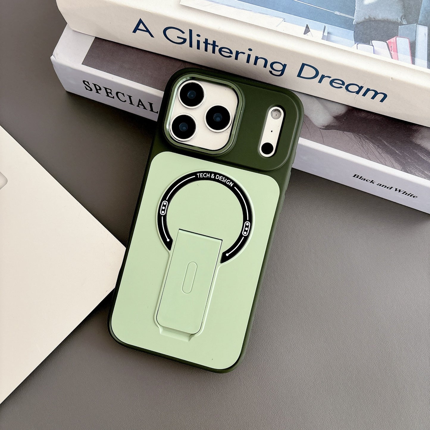 Frosted Invisible Magnetic Stand Apple Phone Case