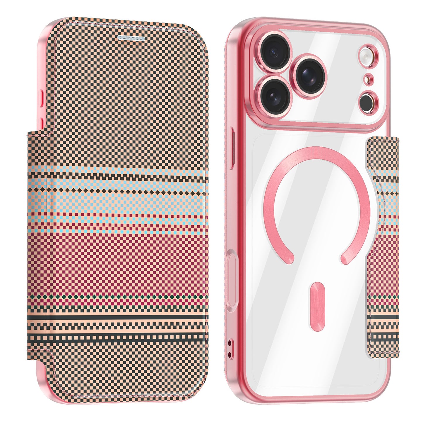 Colorful Shield Flip Magnetic Apple Phone Case