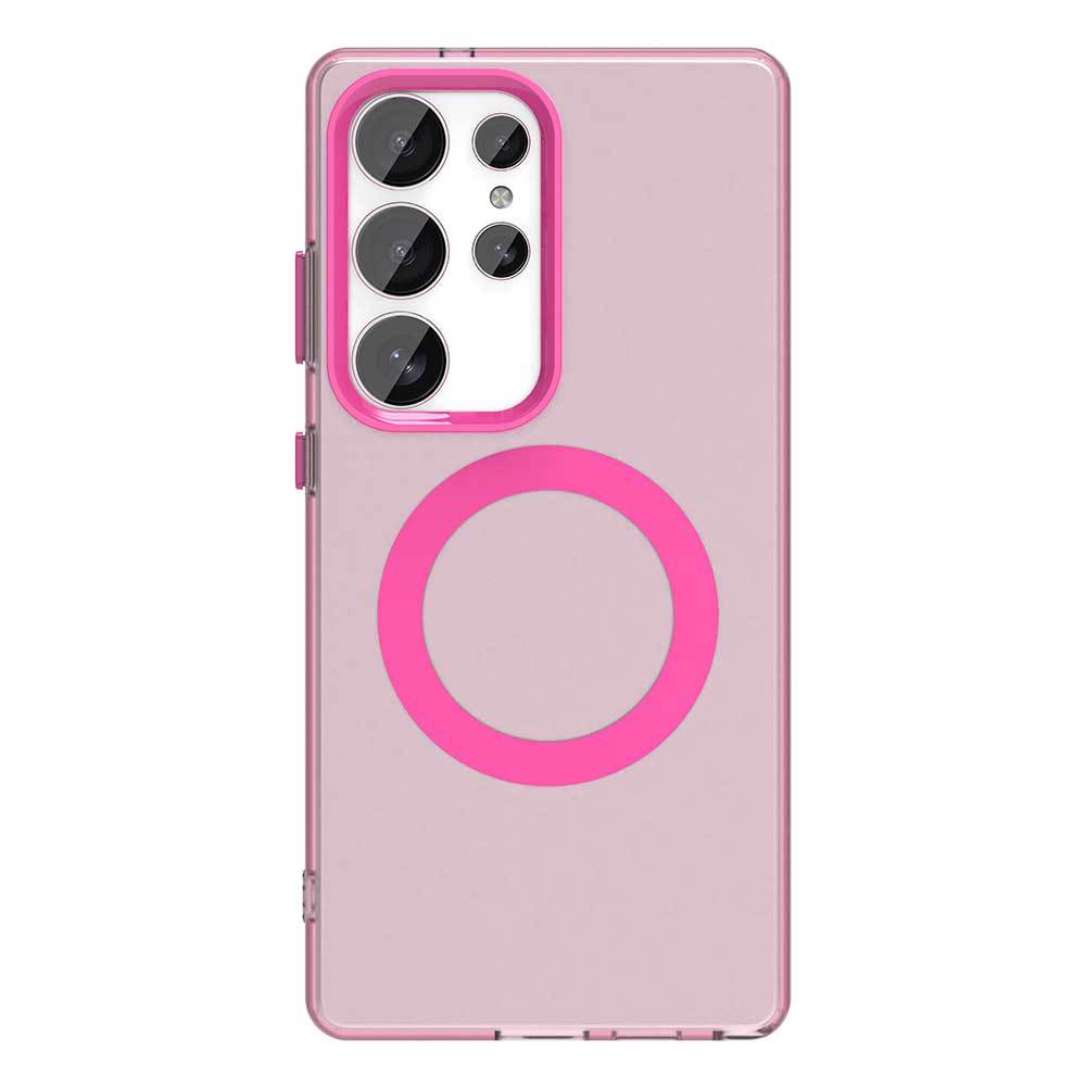 Simple candy-colored magnetic Samsung phone case