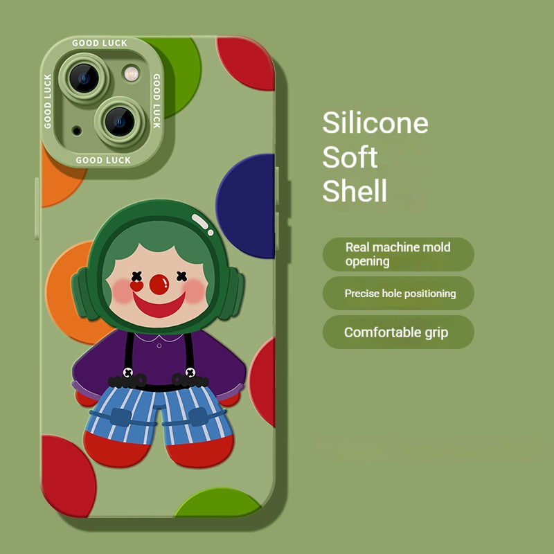 Super popular, quirky silicone clown iPhone case
