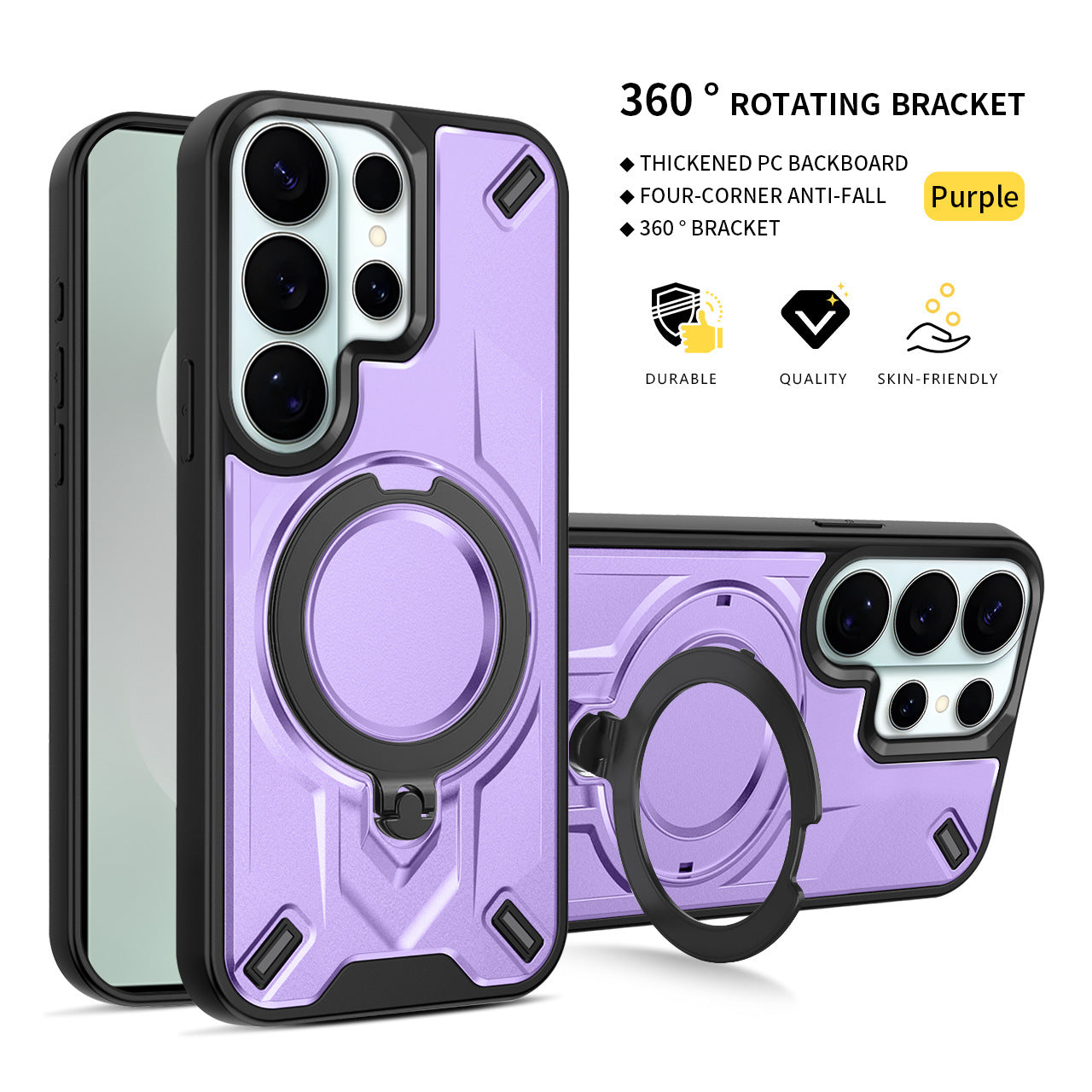 Samsung phone case with magnetic rotating stand