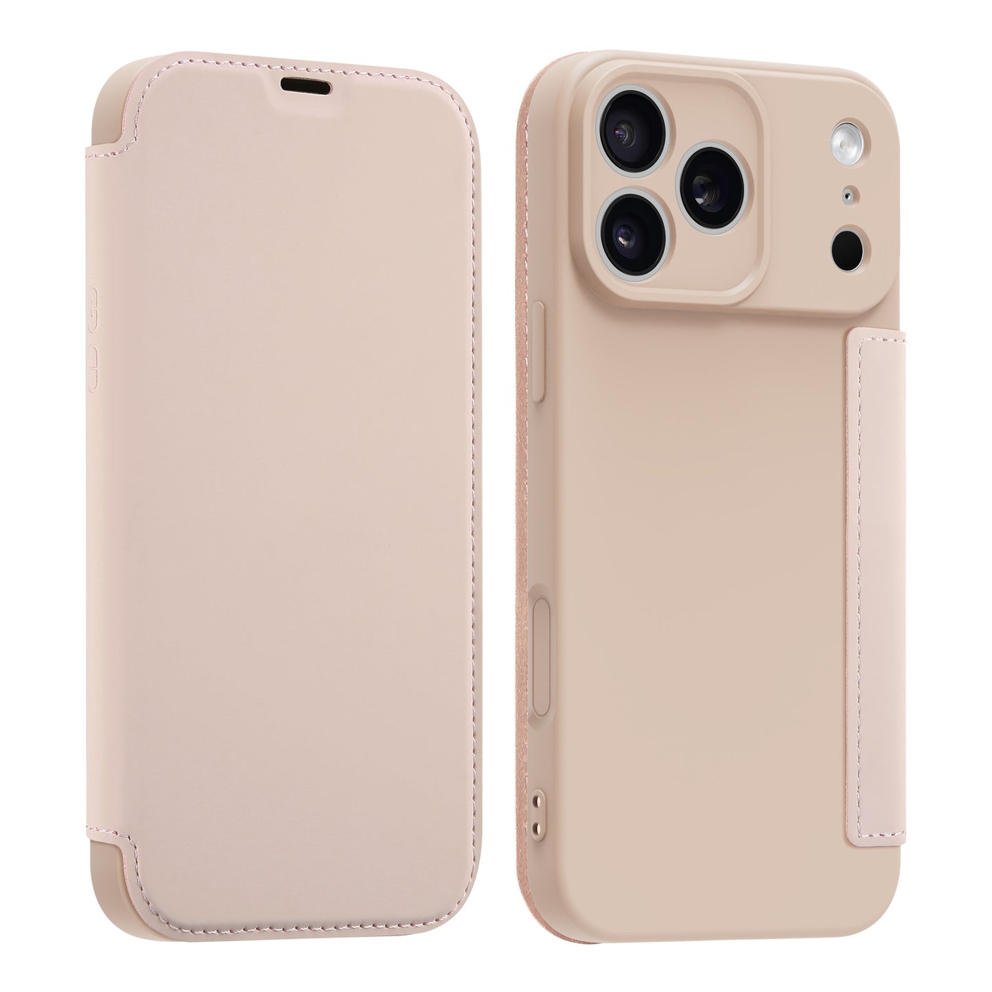 Flip solid color leather Apple phone case