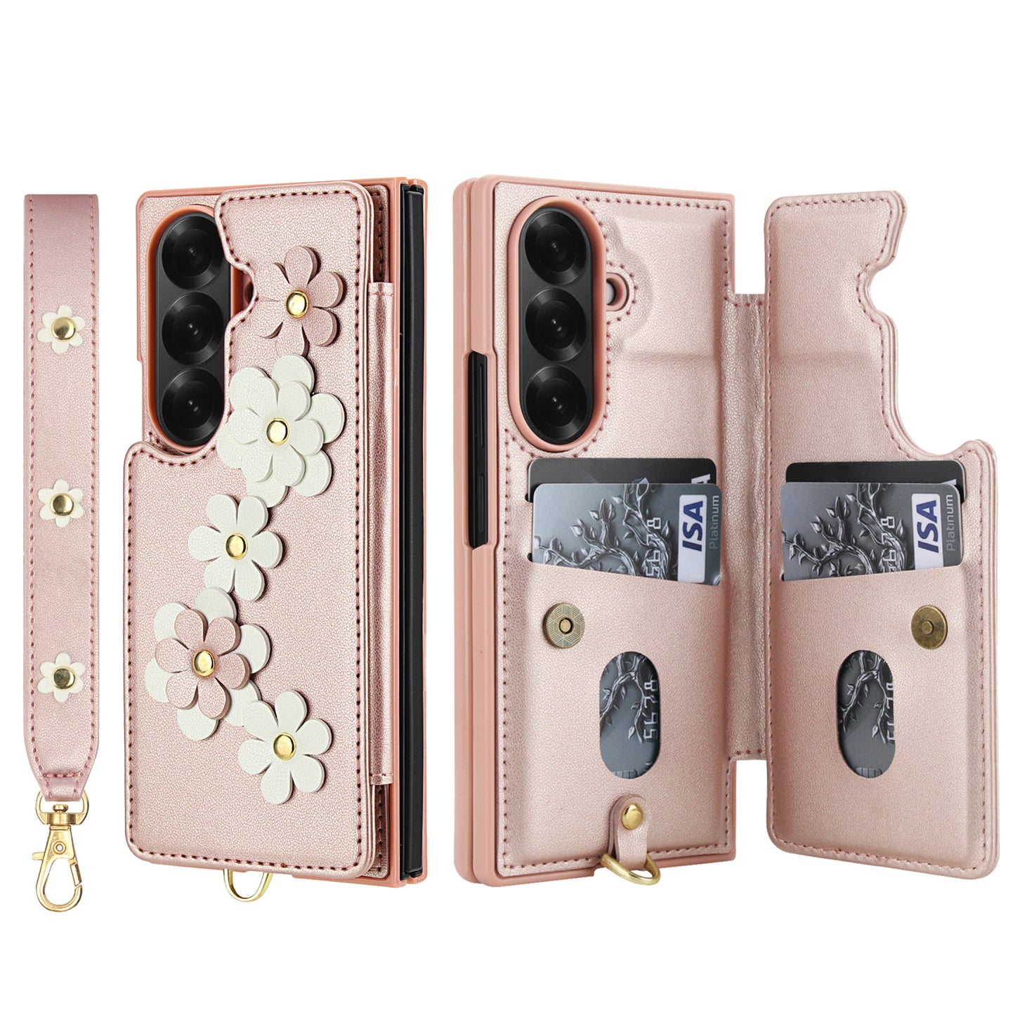 SIM card insert flower folding Samsung Z FOLD phone case