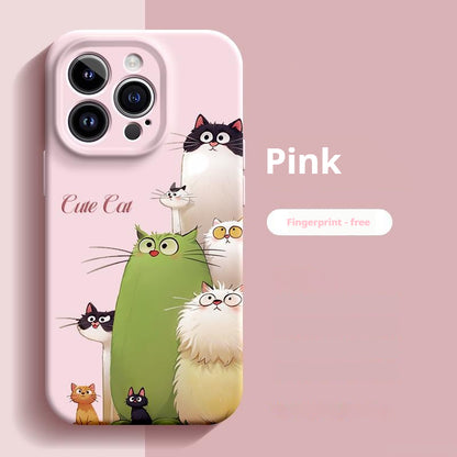 Cute cat-shaped anti-drop iPhone case