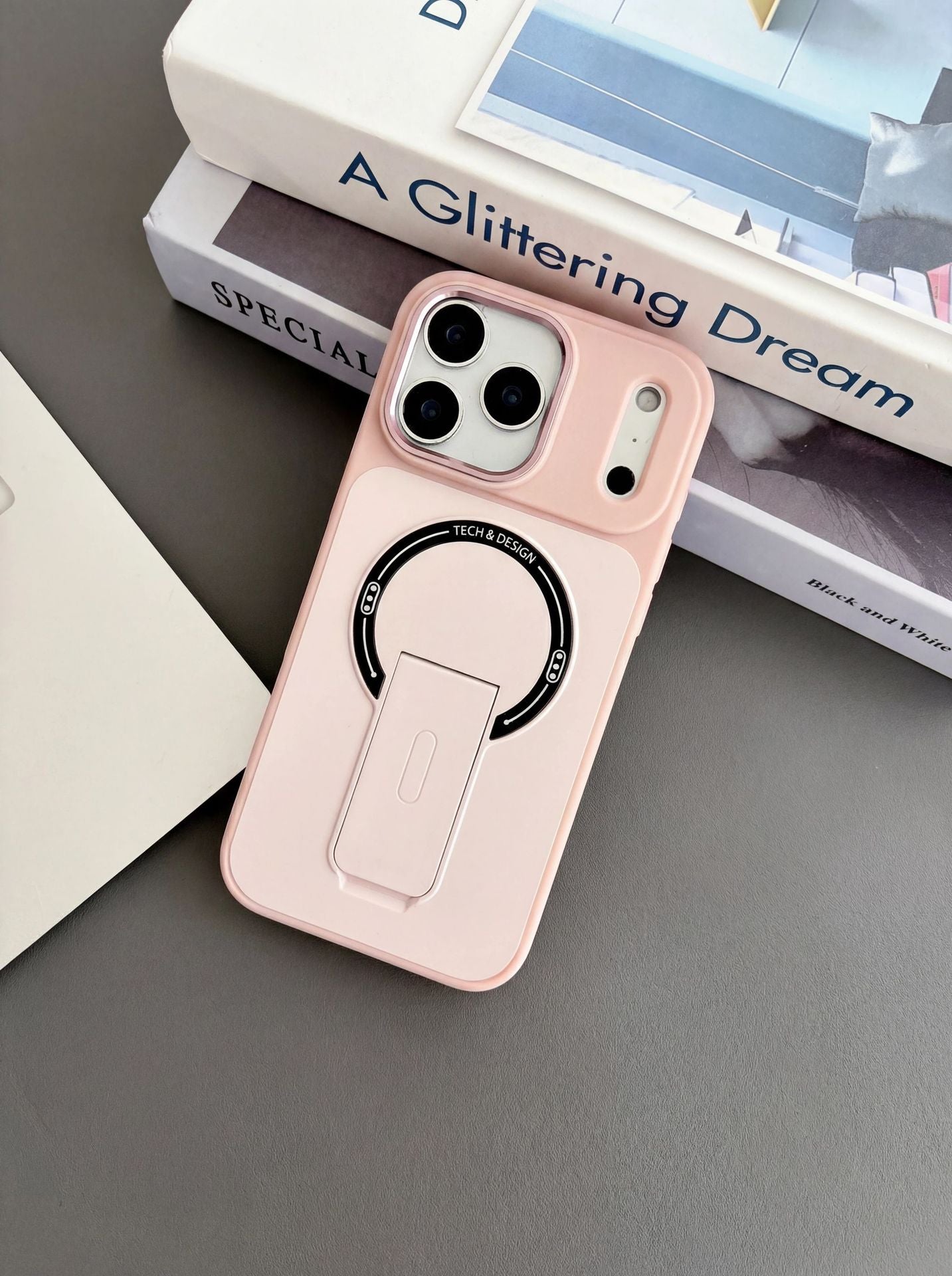 Frosted Invisible Magnetic Stand Apple Phone Case