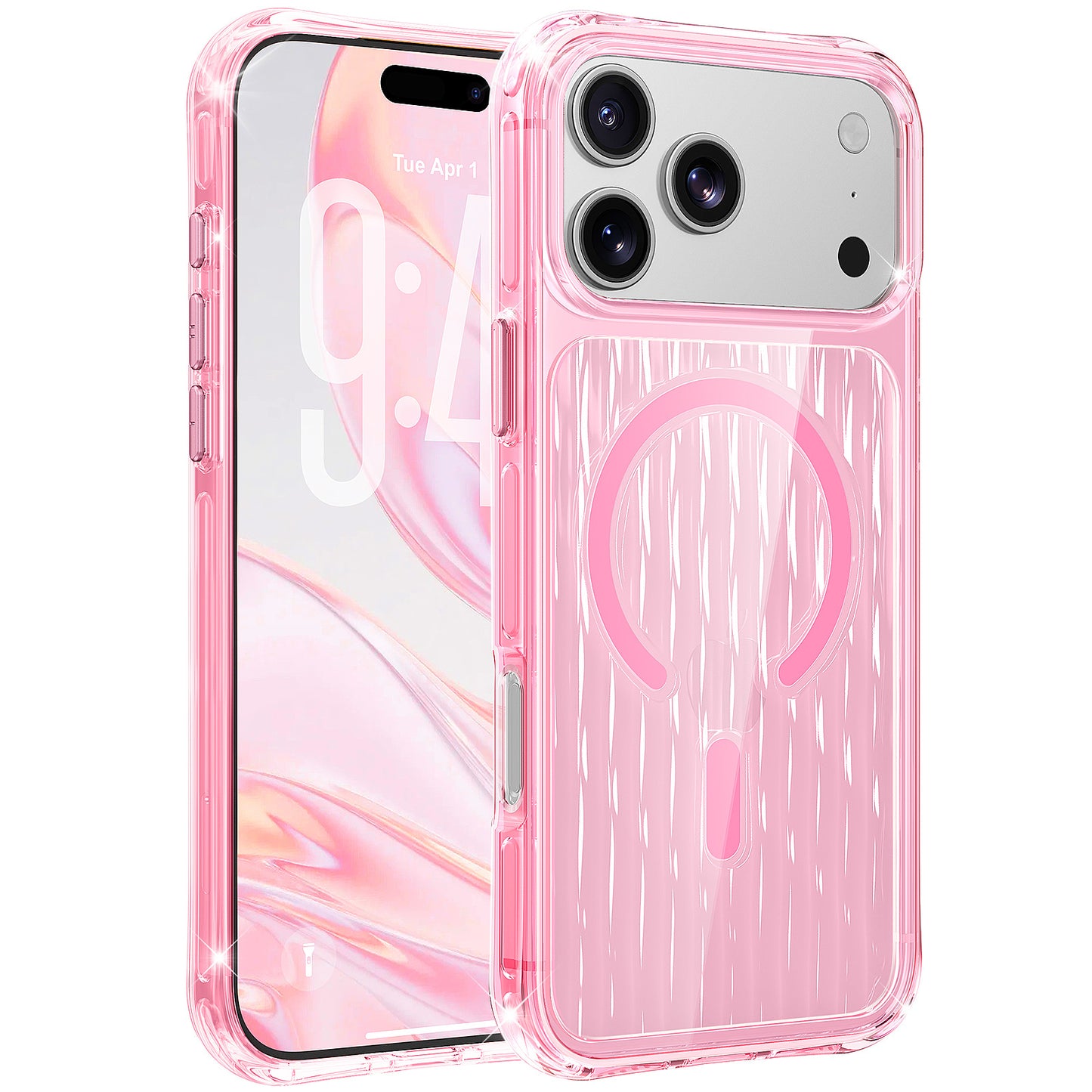 Magnetic Matte Vertical-Stripe Suitcase-Style iPhone Case