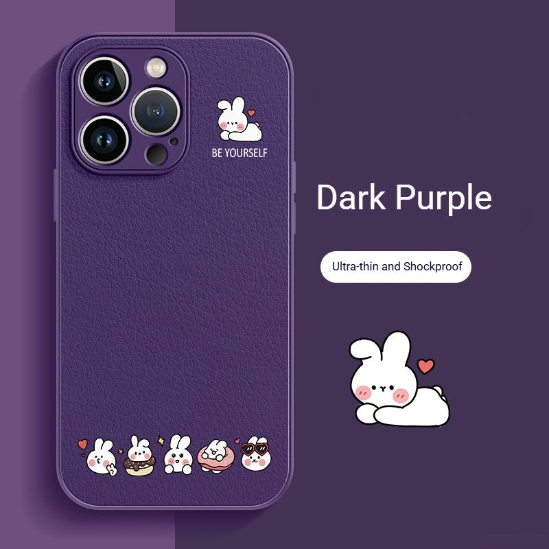 Skin-textured bunny donut iPhone case