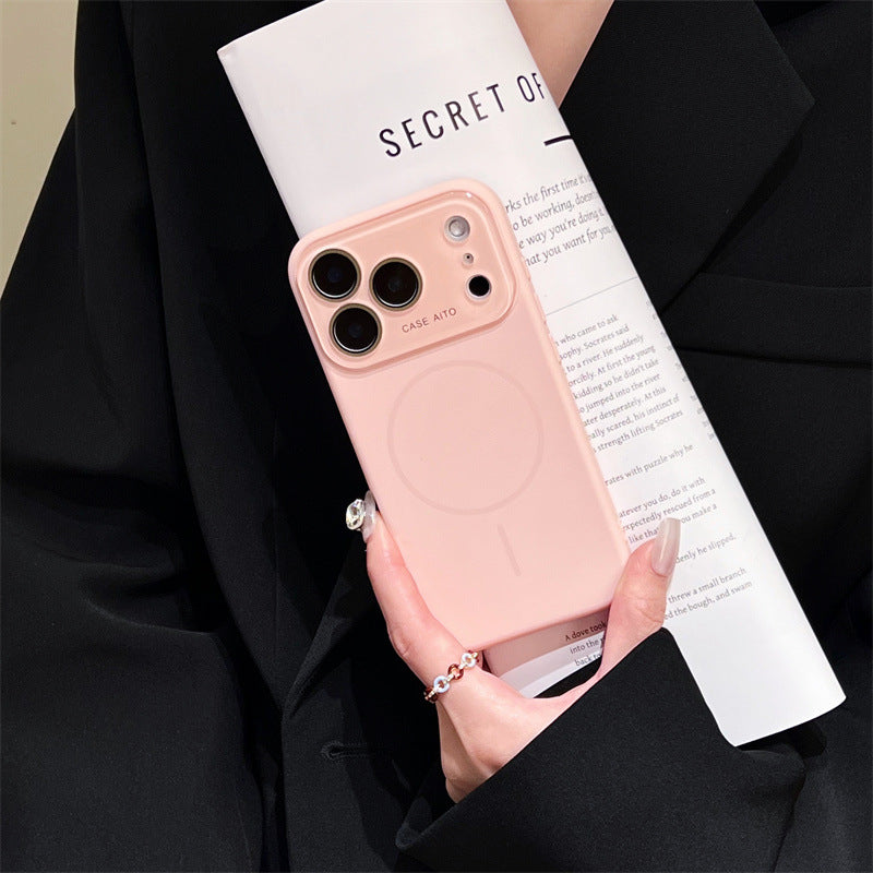 Liquid Silicone Magnetic iPhone Case with Large Camera Cutout