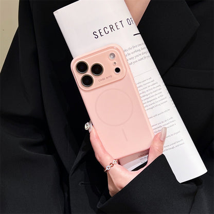 Liquid Silicone Magnetic iPhone Case with Large Camera Cutout