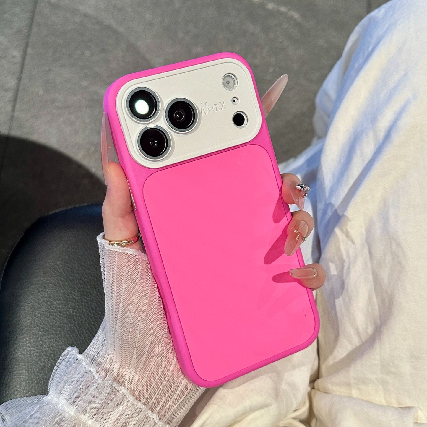 Flowing ripple frosted Apple phone case