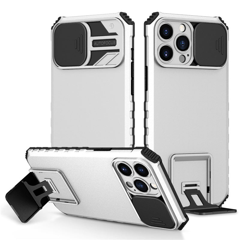 Creative sliding window 3D stand for Apple phone case