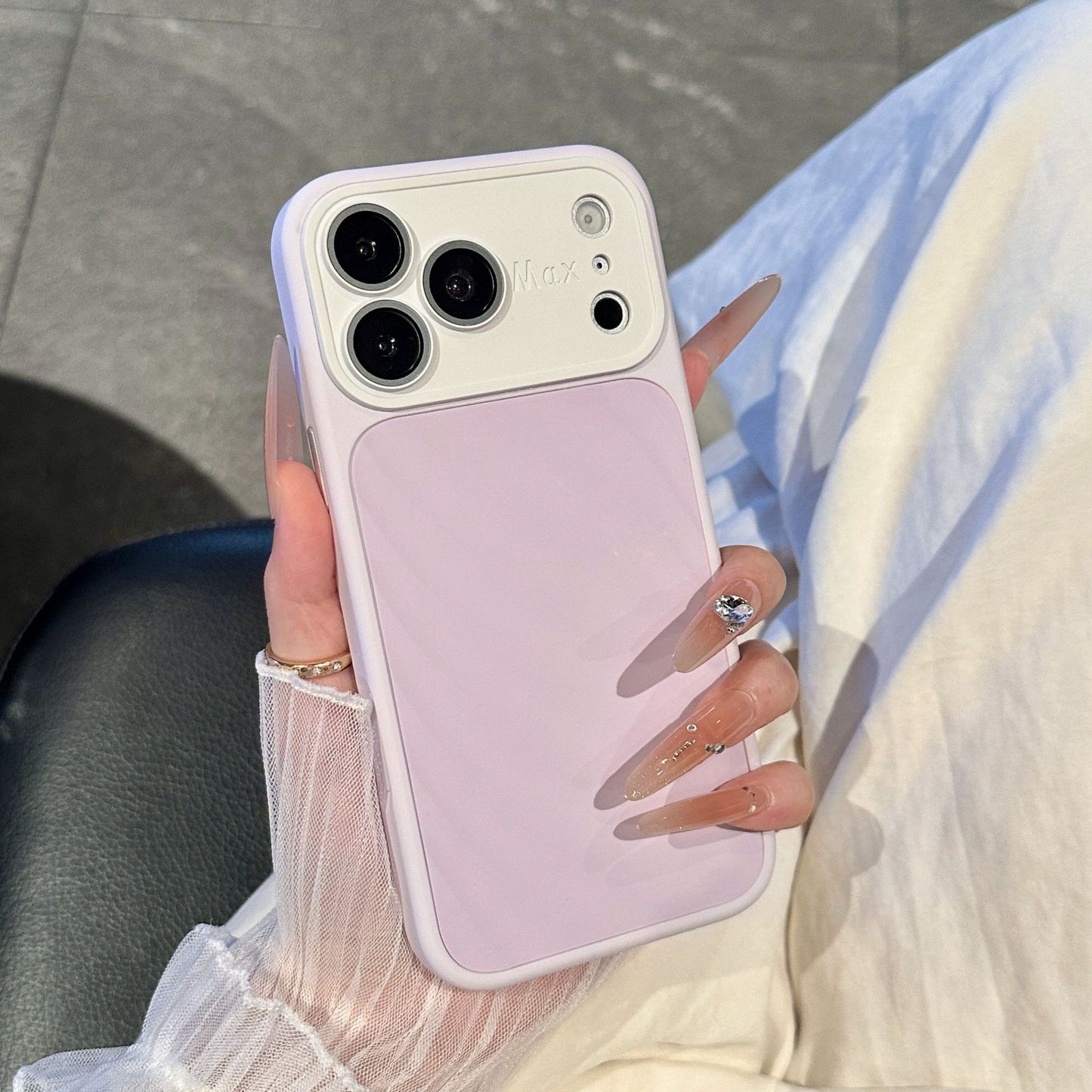 Flowing ripple frosted Apple phone case