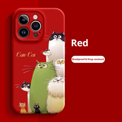 Cute cat-shaped anti-drop iPhone case