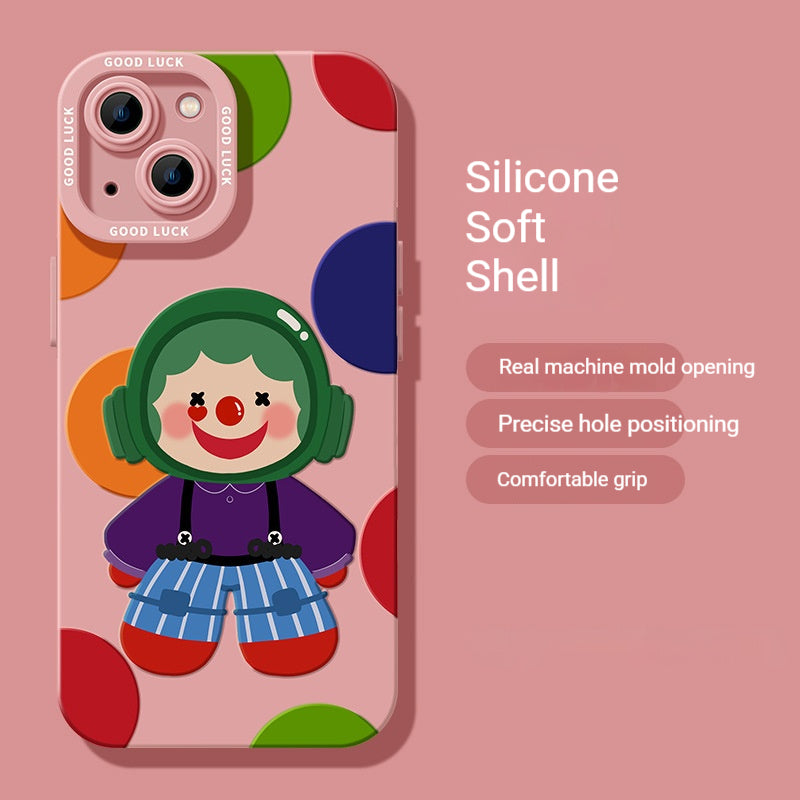 Super popular, quirky silicone clown iPhone case