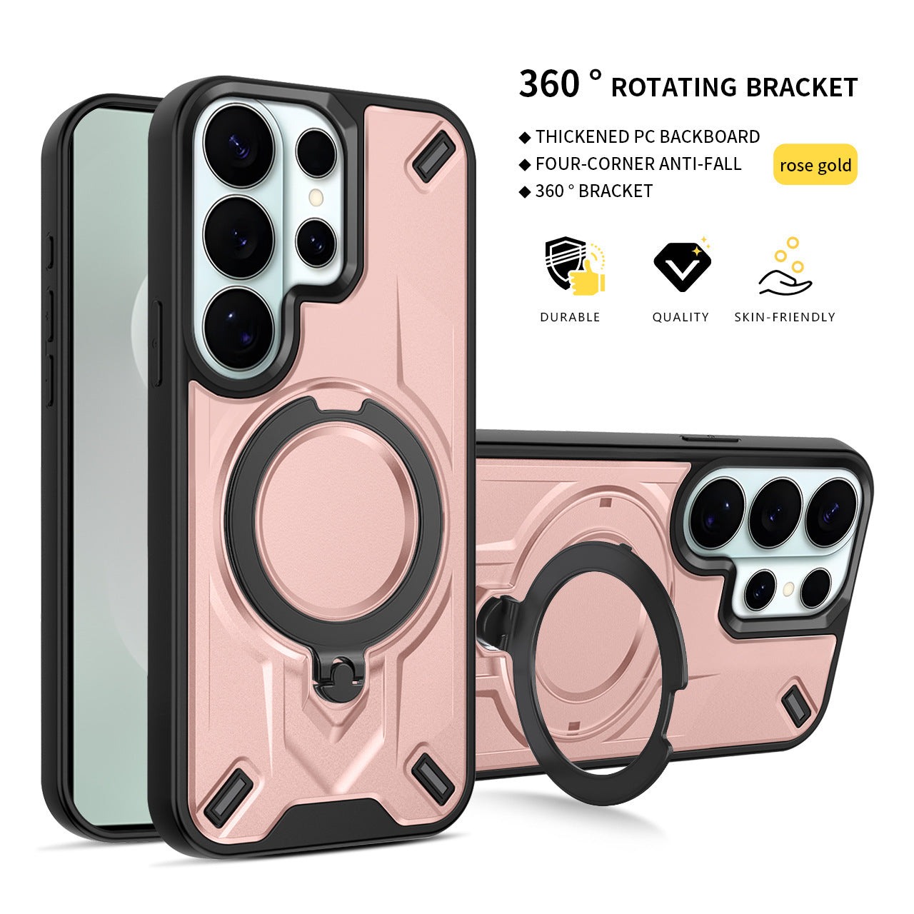 Samsung phone case with magnetic rotating stand