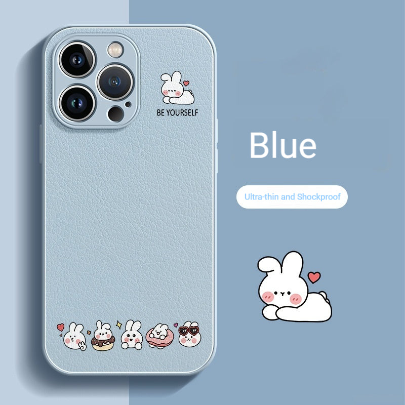 Skin-textured bunny donut iPhone case
