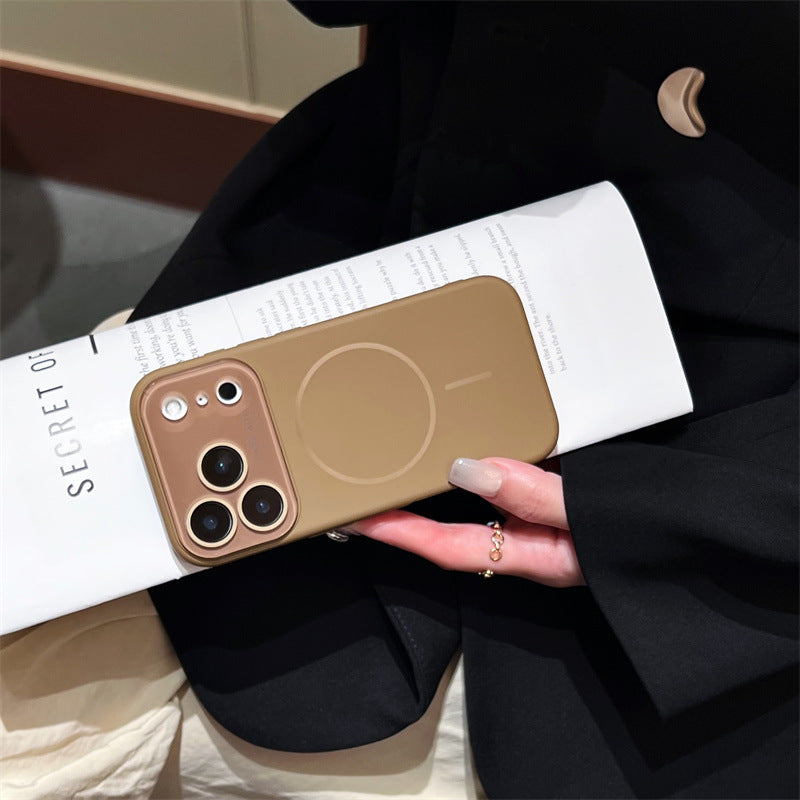 Liquid Silicone Magnetic iPhone Case with Large Camera Cutout