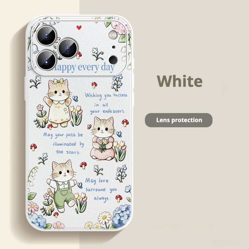 Flower Kitten Apple Phone Case
