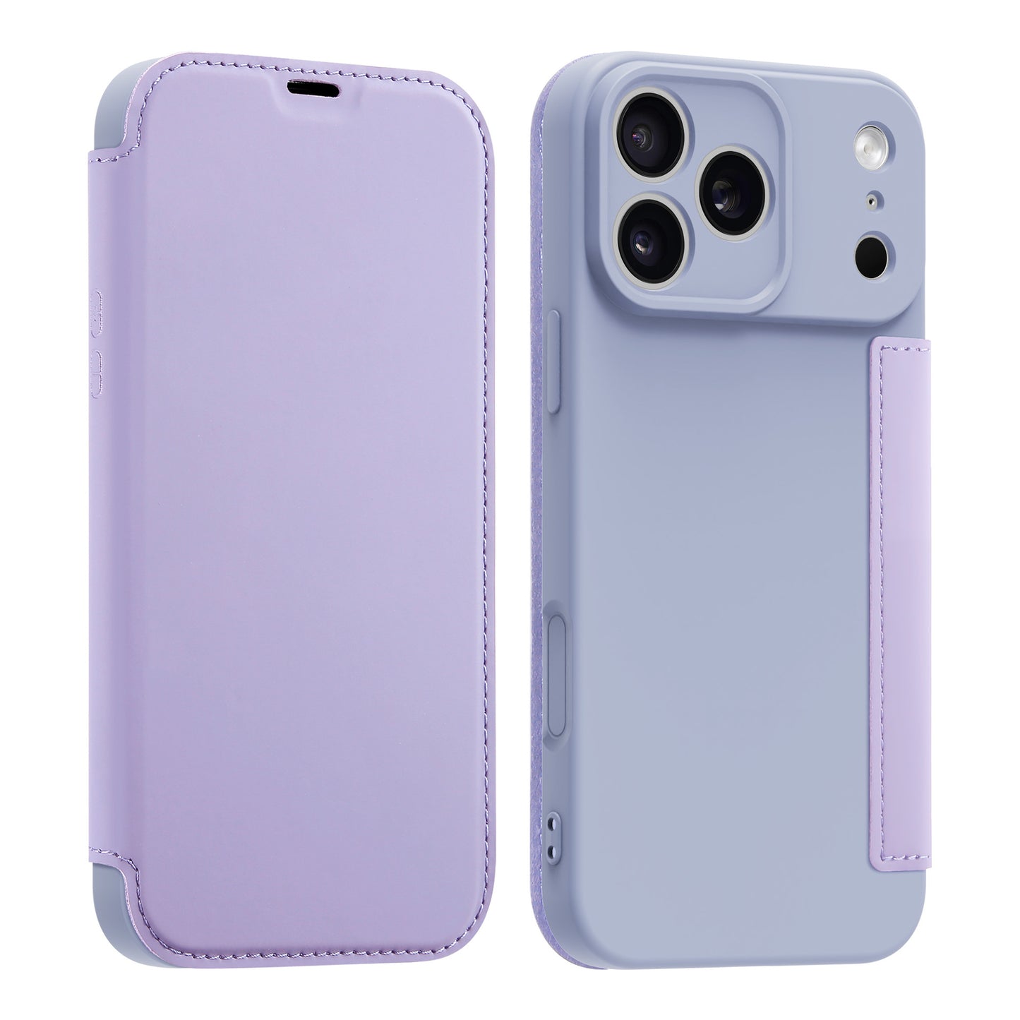 Flip solid color leather Apple phone case