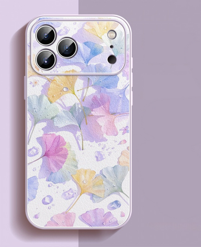 Lambskin shockproof magnetic Apple phone case