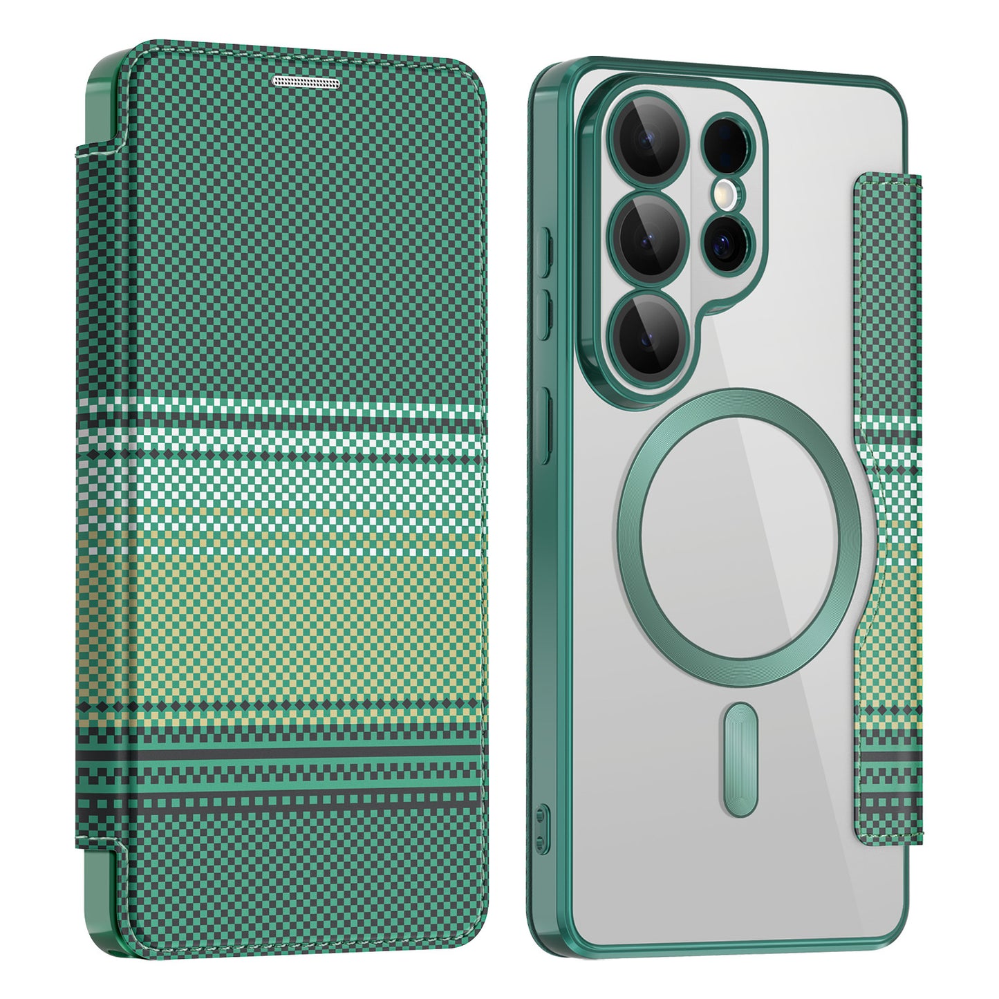 Colorful Shield Flip Magnetic Samsung Phone Case