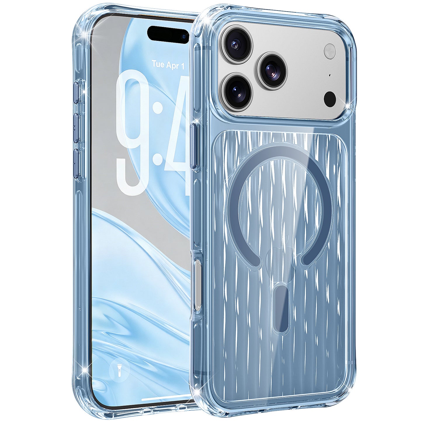 Magnetic Matte Vertical-Stripe Suitcase-Style iPhone Case