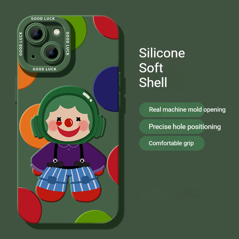 Super popular, quirky silicone clown iPhone case