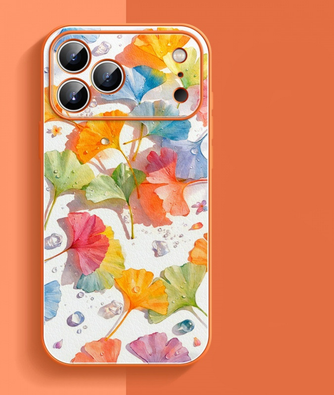 Lambskin shockproof magnetic Apple phone case