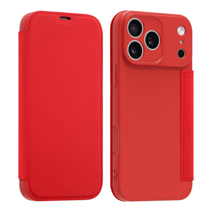 Flip solid color leather Apple phone case