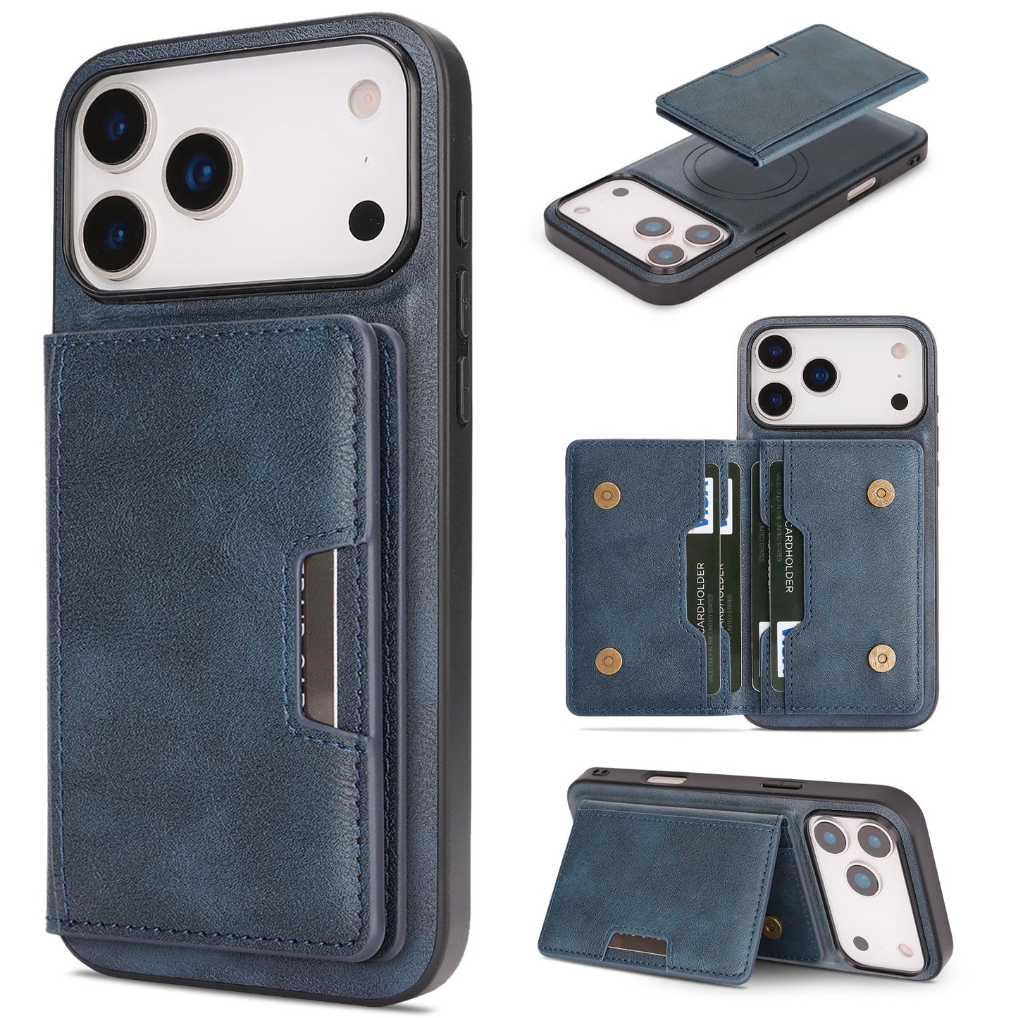 Split Card Holder Magnetic Apple Phone Case