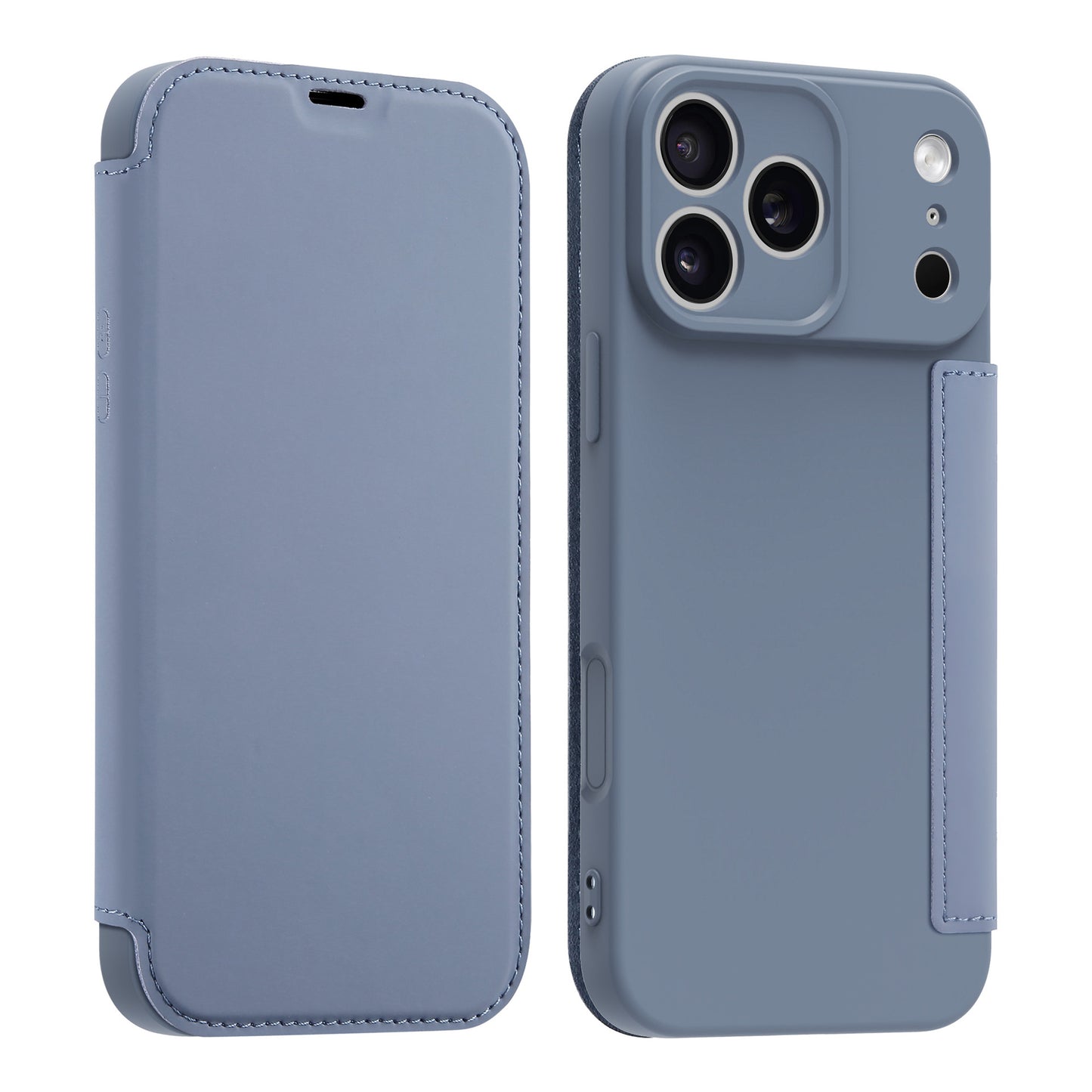 Flip solid color leather Apple phone case