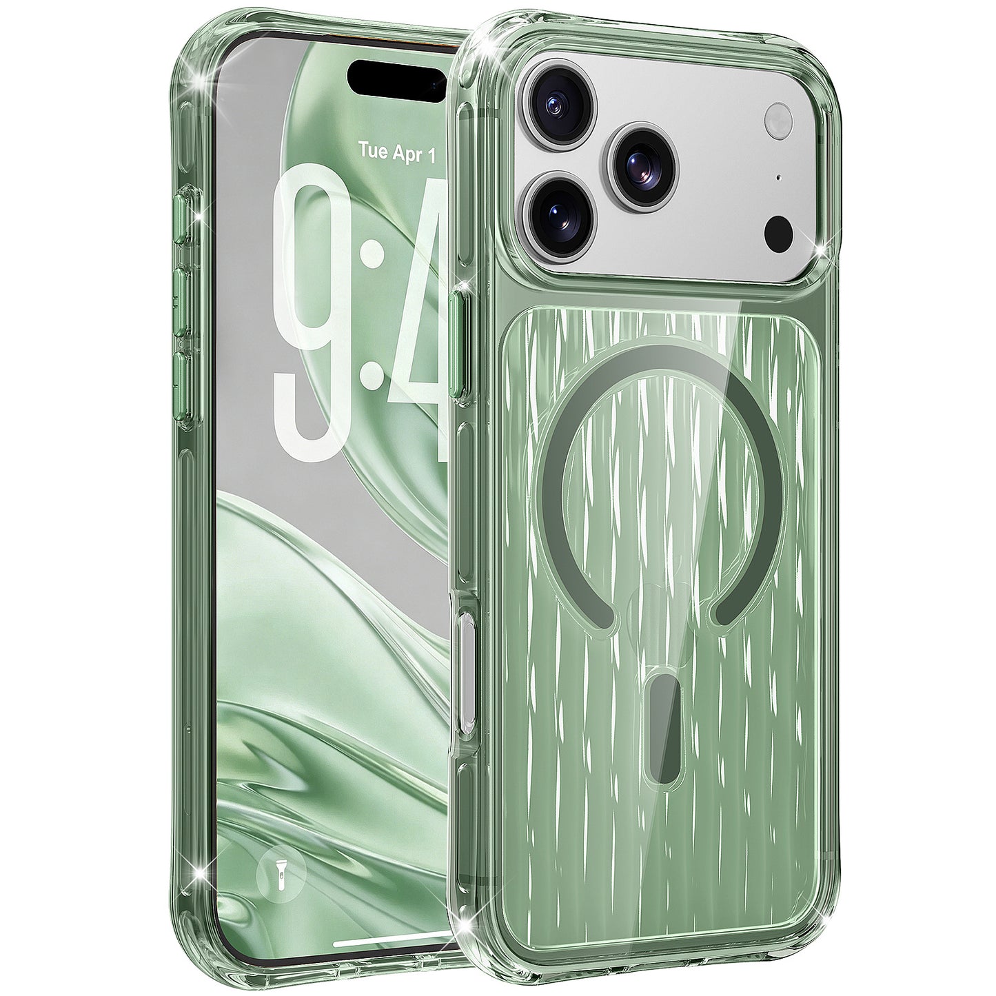 Magnetic Matte Vertical-Stripe Suitcase-Style iPhone Case