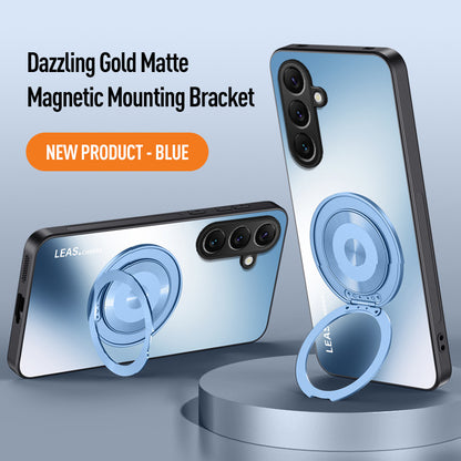 Gold-plated frosted rotating stand magnetic Samsung phone case