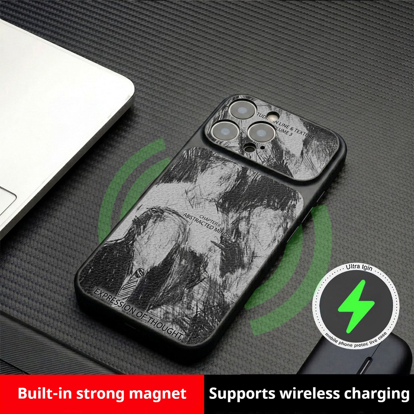 Sketch portrait sticker magnetic Apple phone case