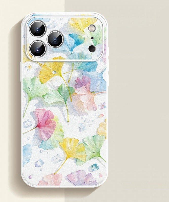 Lambskin shockproof magnetic Apple phone case