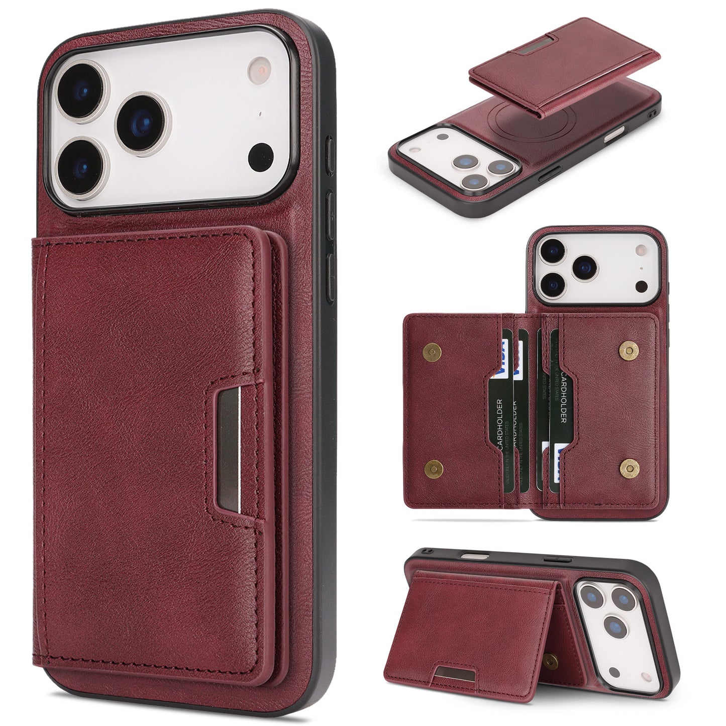 Split Card Holder Magnetic Apple Phone Case