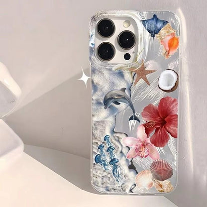 Seashell Starfish Feather Apple Phone Case
