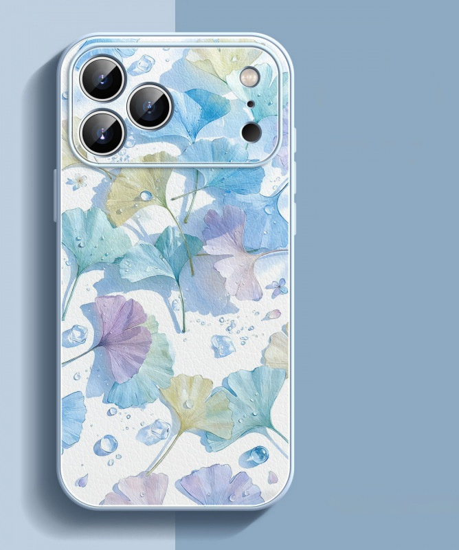 Lambskin shockproof magnetic Apple phone case