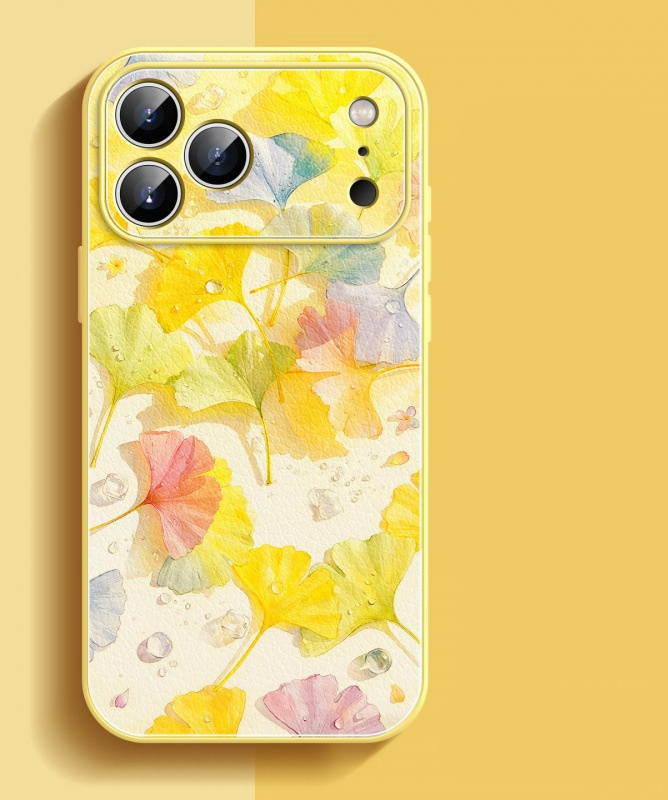 Lambskin shockproof magnetic Apple phone case