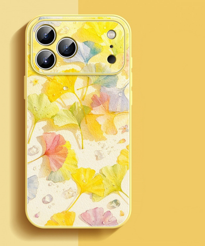 Lambskin shockproof magnetic Apple phone case