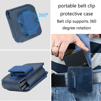 Suitable for Samsung Flip 3/4/5/6 Folding Screen Mobile Phone Belt Bag with Pen Slot