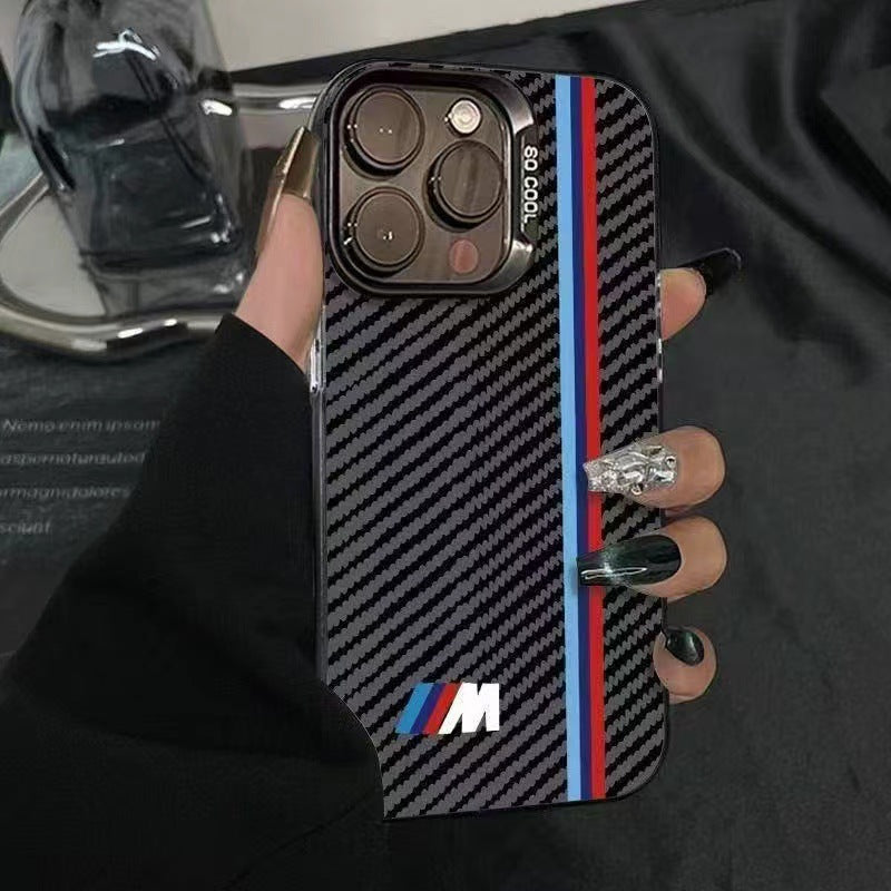 Three-color striped Apple phone case