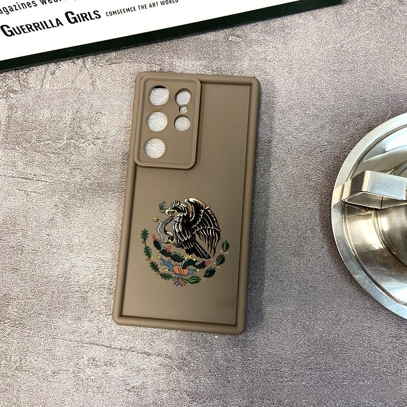 Silicone patterned eagle Samsung phone case