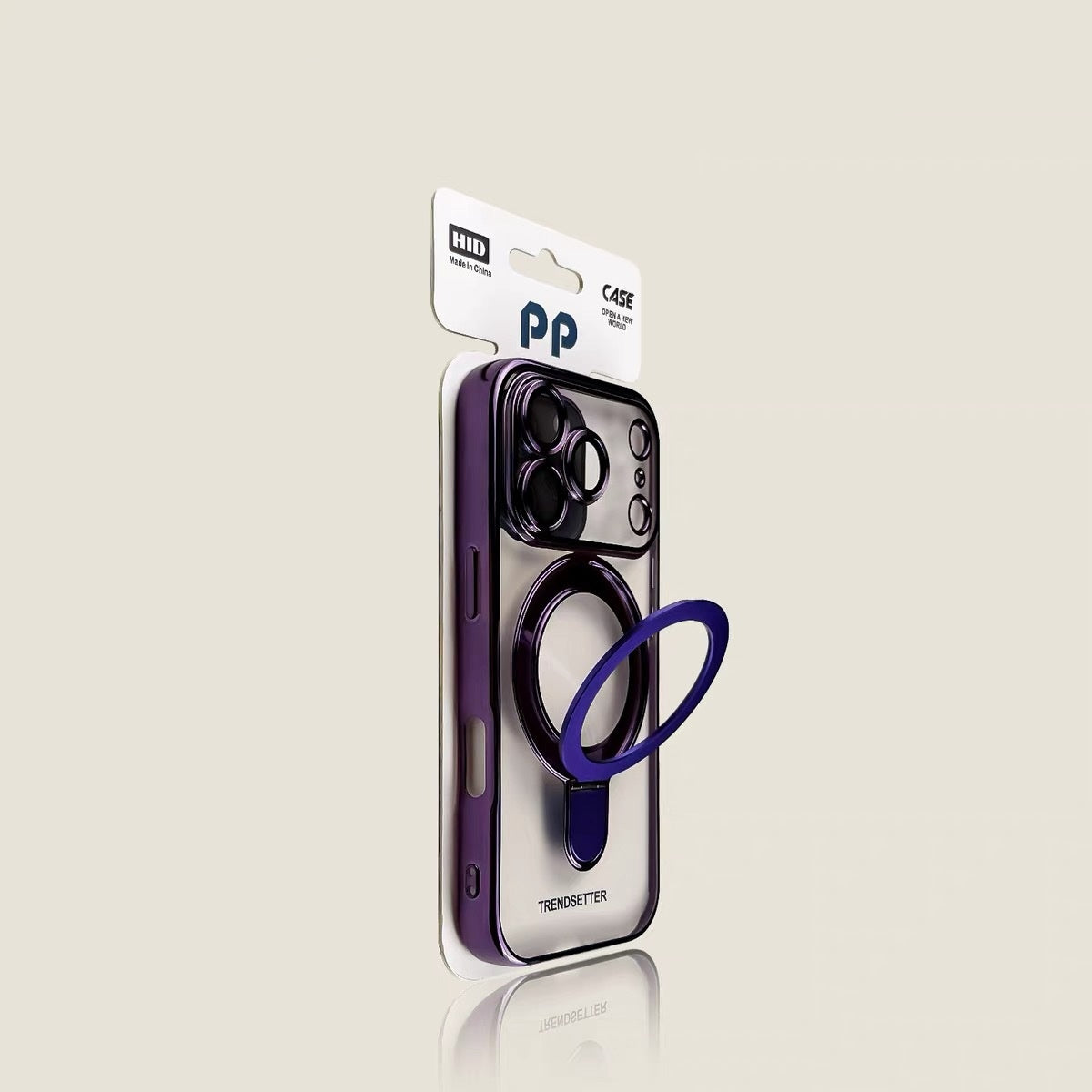 Electroplated magnetic stand Apple phone case