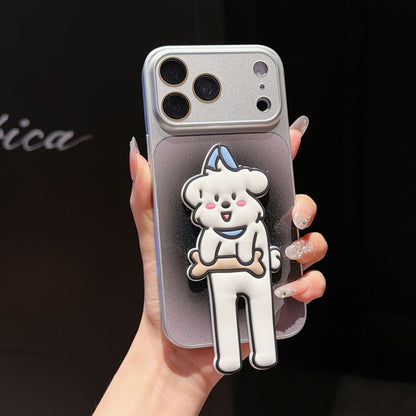 Glittery Cute Cartoon Apple Phone Case